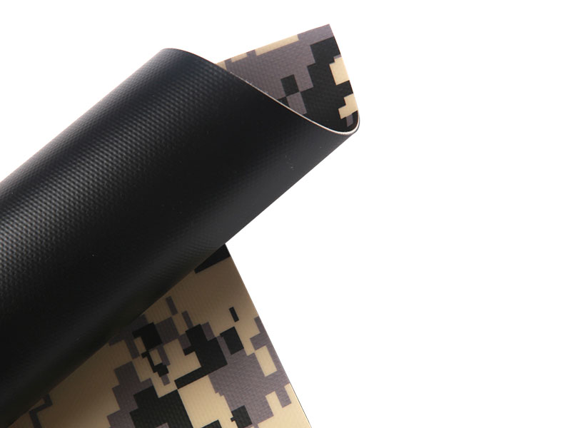 0,9 mm 1100GSM 1000D28X26 Camouflage oppustelig båd PVC lufttæt stof